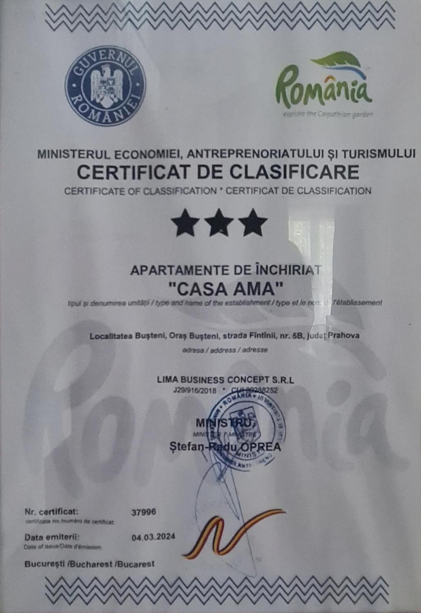 Vila Casa Ama Buşteni Exteriér fotografie